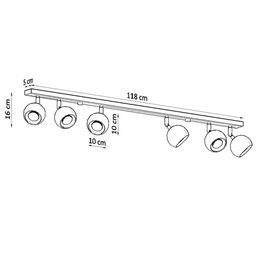 Katon kohdevalo OCULARE 6xGU10/10W/230V