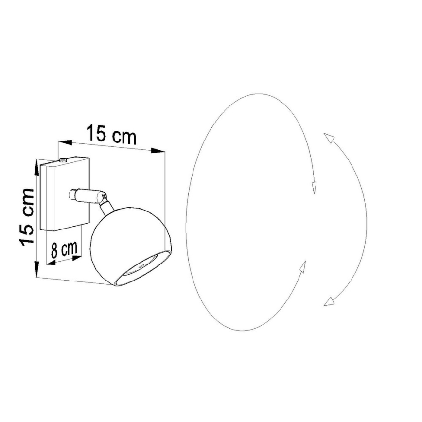 Seinäkohdevalo OCULARE 1xGU10/10W/230V