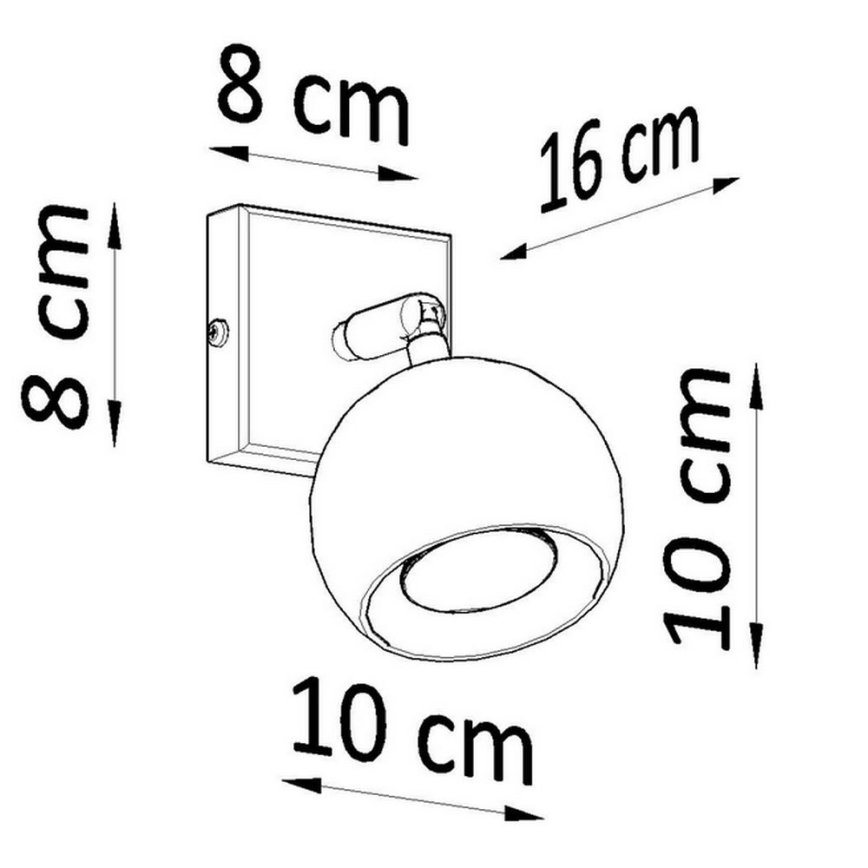 Seinäkohdevalo OCULARE 1xGU10/10W/230V