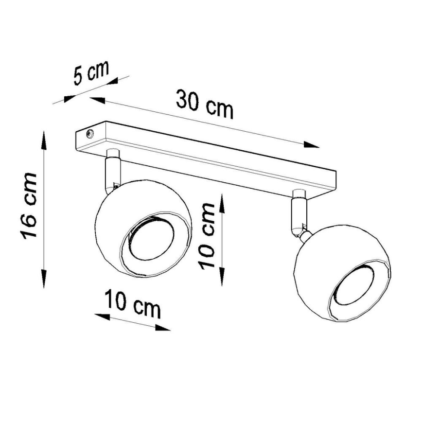 Katon kohdevalo OCULARE 2xGU10/10W/230V