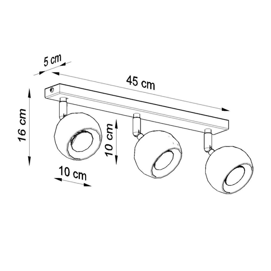Katon kohdevalo OCULARE 3xGU10/10W/230V