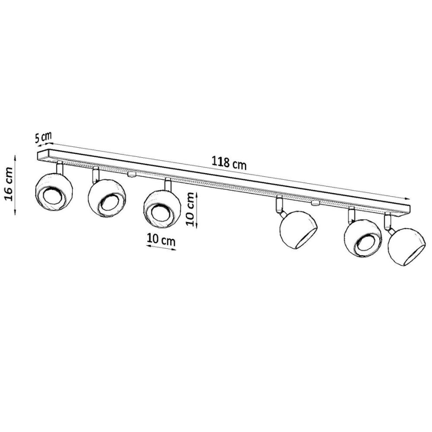 Katon kohdevalo OCULARE 6xGU10/10W/230V