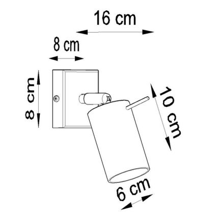 Seinäkohdevalo RING 1xGU10/10W/230V