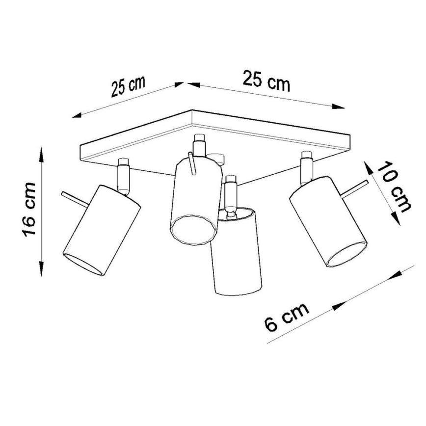 Katon kohdevalo RING 4xGU10/10W/230V
