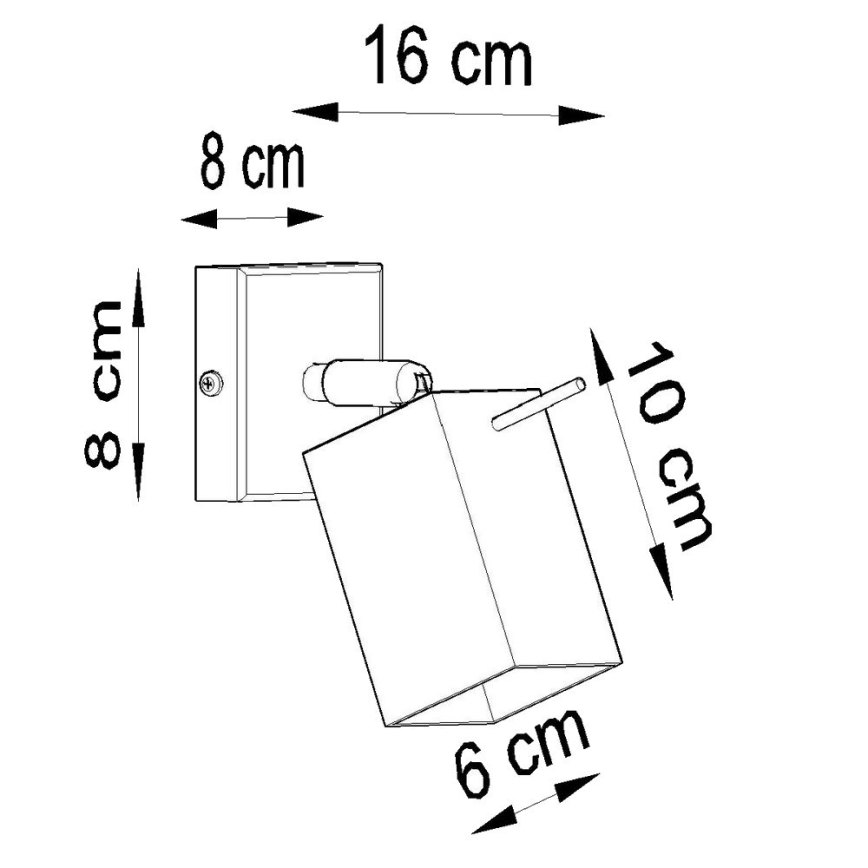 Seinäkohdevalo MERIDA 1xGU10/40W/230V harmaa