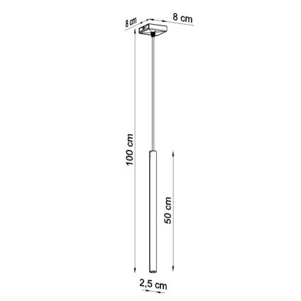 Kattokruunu johdossa PASTELO 1xG9/8W/230V musta