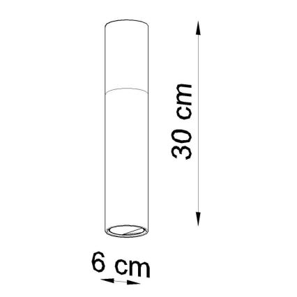 Kattovalo PABLO 1xGU10/40W/230V musta/pyökki