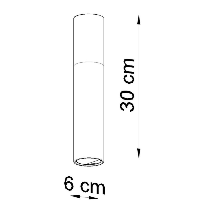Kattovalo PABLO 1xGU10/40W/230V musta/pyökki