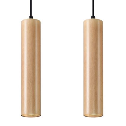 Kattokruunu johdossa LINO 2xGU10/40W/230V pyökki