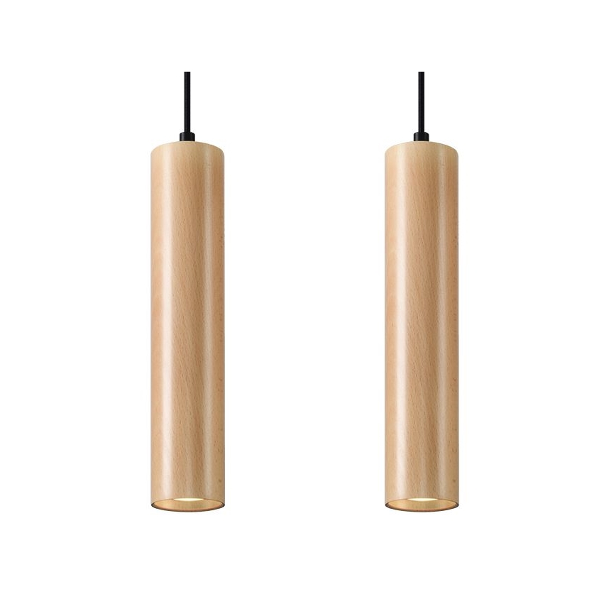 Kattokruunu johdossa LINO 2xGU10/40W/230V pyökki