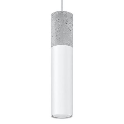 Kattokruunu johdossa BORGIO 1xGU10/40W/230V betoni/metalli valkoinen