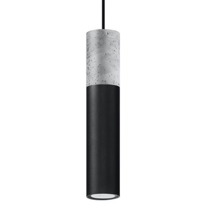 Kattokruunu johdossa BORGIO 1xGU10/40W/230V betoni/metalli musta