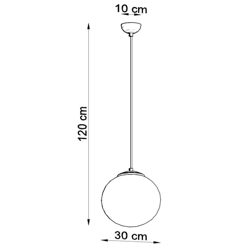 Kattokruunu johdossa TOYA 1xE27/60W/230V d. 30 cm
