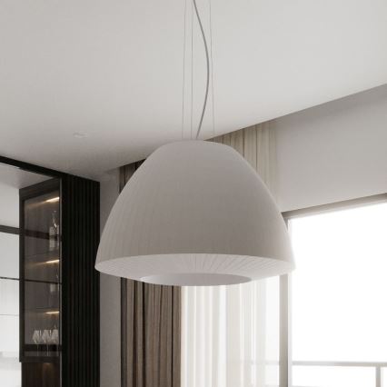 Kattokruunu johdossa BELLA 3xE27/60W/230V d. 60 cm valkoinen