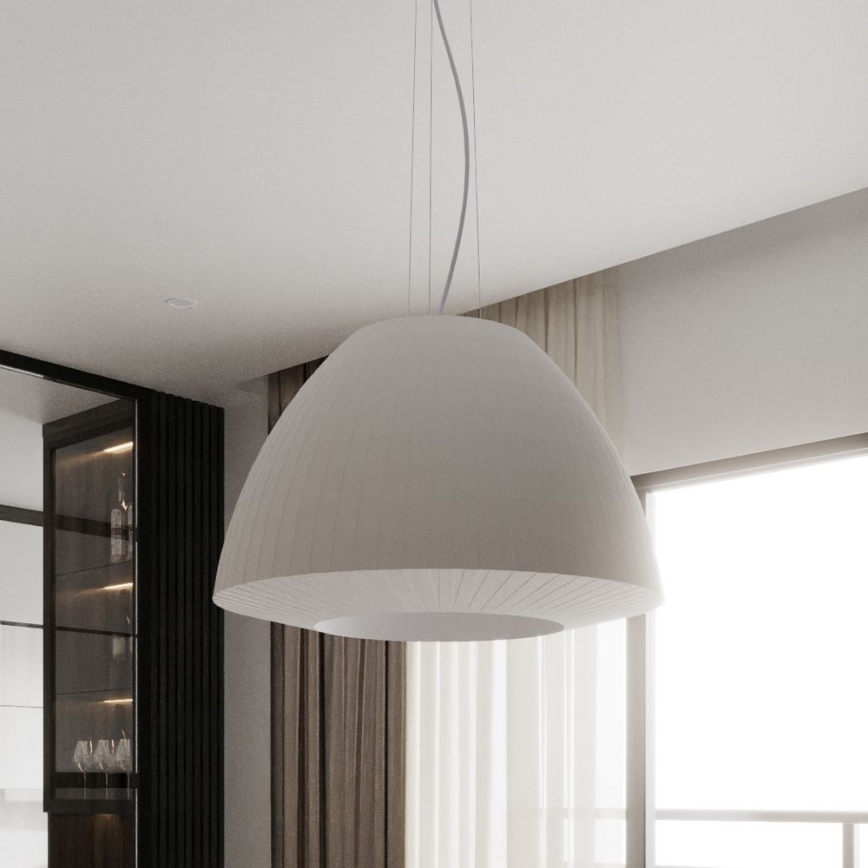 Kattokruunu johdossa BELLA 3xE27/60W/230V d. 60 cm valkoinen