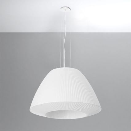 Kattokruunu johdossa BELLA 3xE27/60W/230V d. 60 cm valkoinen