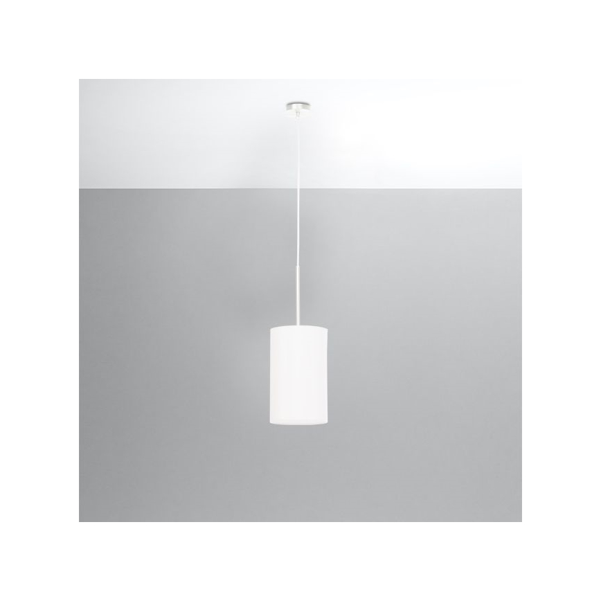 Kattokruunu johdossa OTTO 1xE27/60W/230V d. 15 cm valkoinen