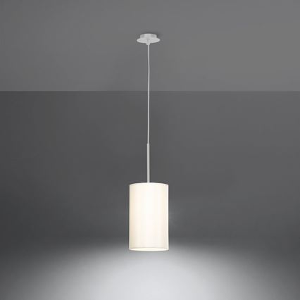 Kattokruunu johdossa OTTO 1xE27/60W/230V d. 15 cm valkoinen