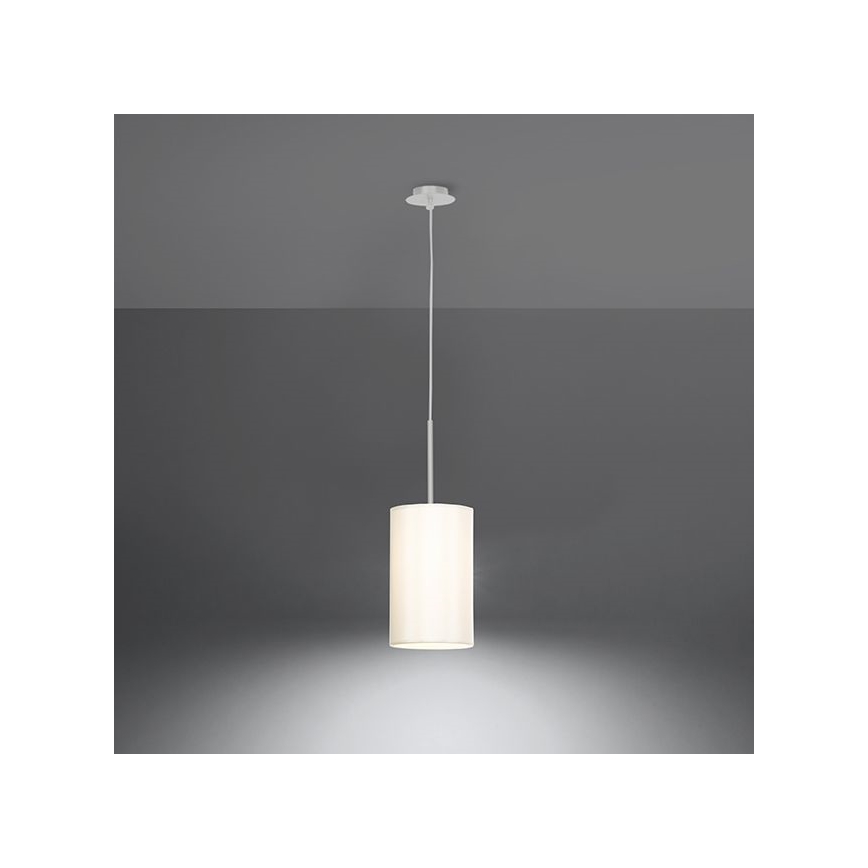 Kattokruunu johdossa OTTO 1xE27/60W/230V d. 15 cm valkoinen