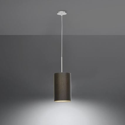 Kattokruunu johdossa OTTO 1xE27/60W/230V d. 15 cm musta