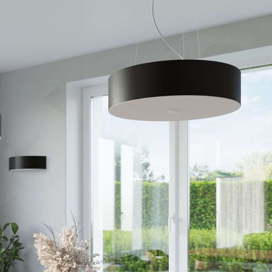 Kattokruunu johdossa SKALA 3xE27/60W/230V halkaisija 30 cm musta