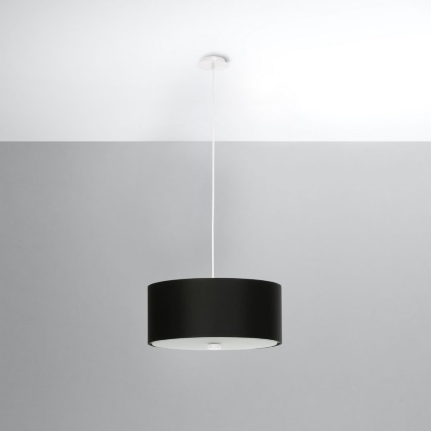 Kattokruunu johdossa SKALA 3xE27/60W/230V halkaisija 30 cm musta
