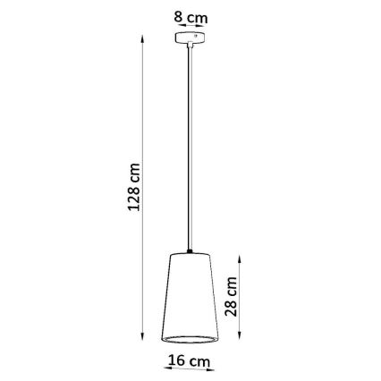 Kattokruunu johdossa GULCAN 1xE27/15W/230V