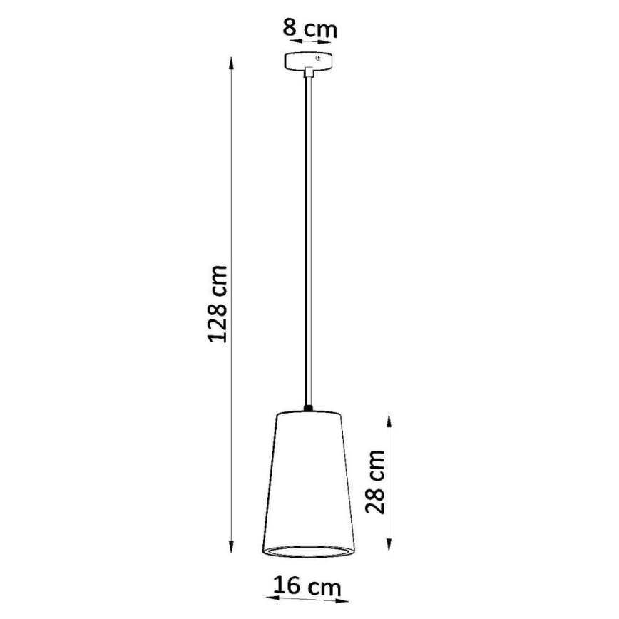 Kattokruunu johdossa GULCAN 1xE27/15W/230V
