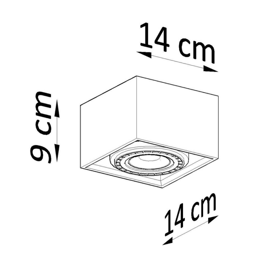 Kattovalo QUATRO AR111 1xGU10/40W/230V betoni