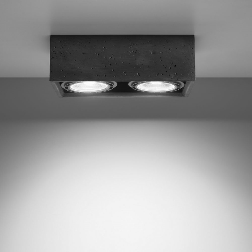 Kattovalo QUATRO AR111 2xGU10/40W/230V betoni
