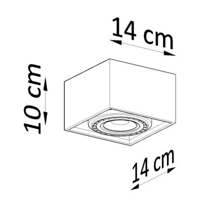 Kattovalo QUATRO AR111 1xGU10/40W/230V pyökki