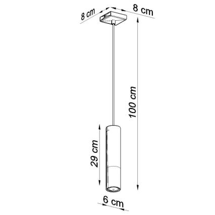 Kattokruunu johdossa LOOPEZ 1xGU10/40W/230V musta/kulta