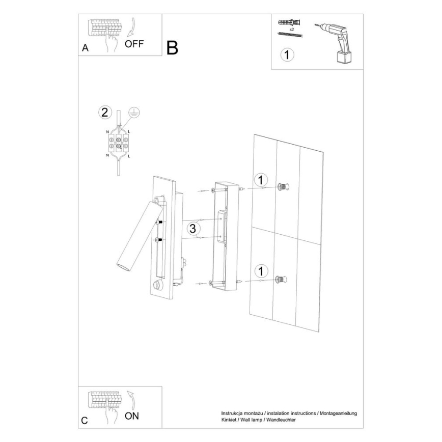 Seinäkohdevalo ENIF 1xG9/12W/230V
