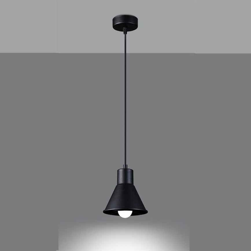 Kattokruunu johdossa TALEJA 1xE27/60W/230V musta