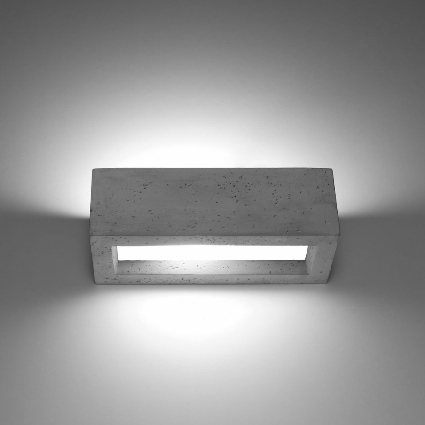 Seinävalo VEGA 1xE27/60W/230V 30 cm betoni