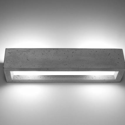 Seinävalo VEGA 2xE27/60W/230V 50 cm betoni