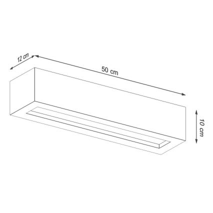Seinävalo VEGA 2xE27/60W/230V 50 cm betoni