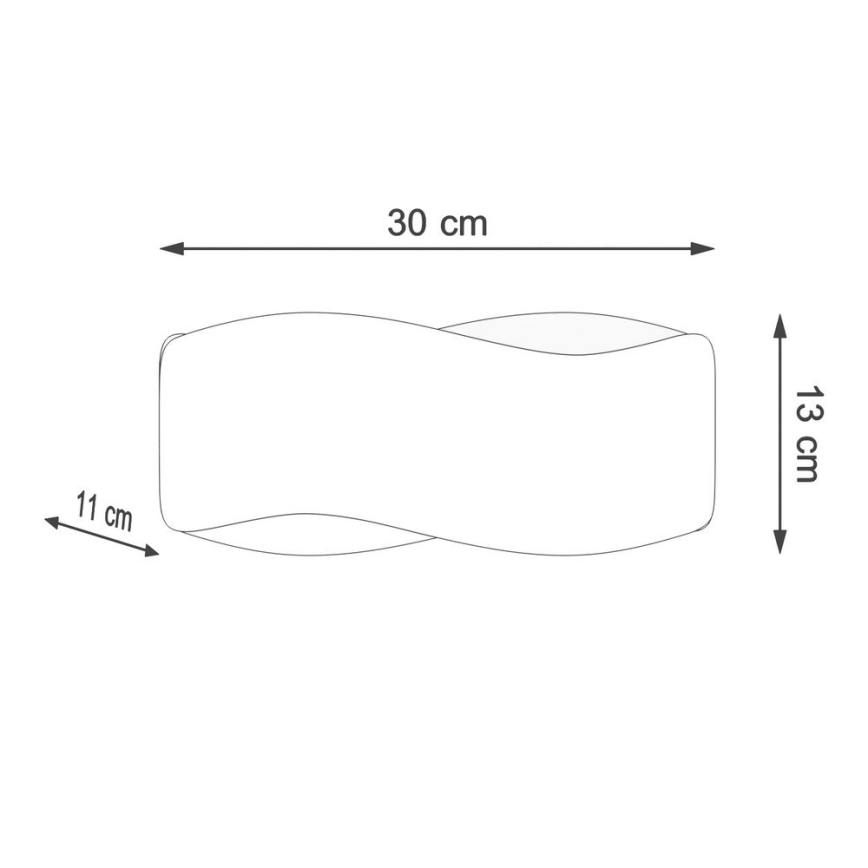Seinävalaisin TILA 1xG9/40W/230V 30 cm musta