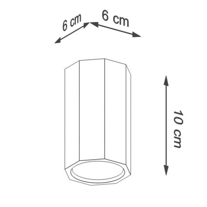 Kohdevalo ZEKE 1xGU10/40W/230V 10 cm tammi