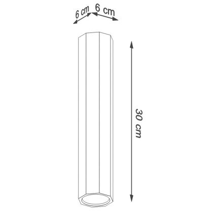 Kohdevalo ZEKE 1xGU10/40W/230V 30 cm tammi