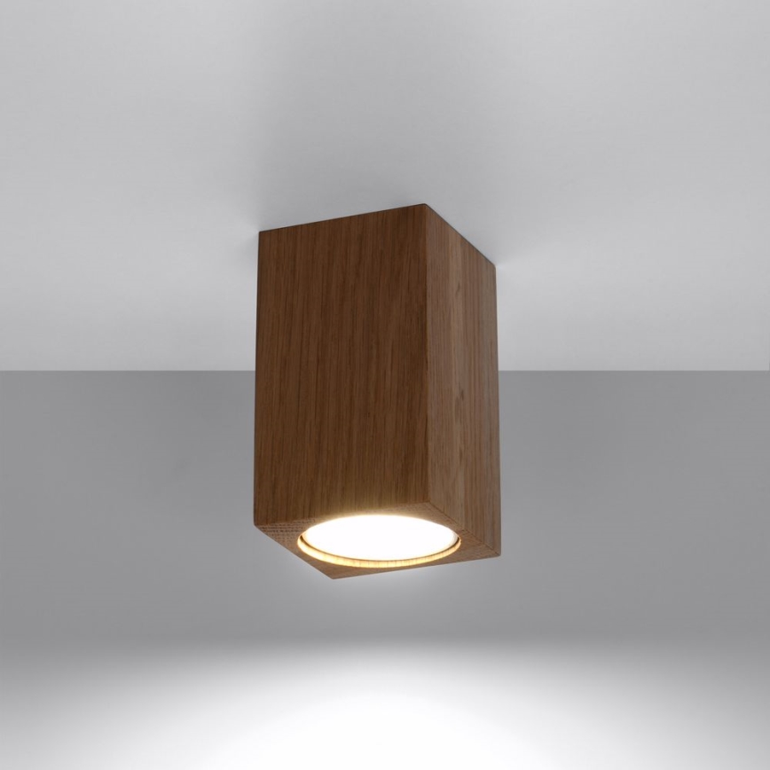 Kohdevalo KEKE 1xGU10/40W/230V 10 cm tammi