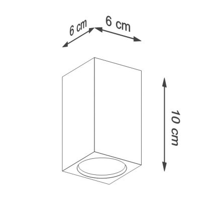 Kohdevalo KEKE 1xGU10/40W/230V 10 cm tammi