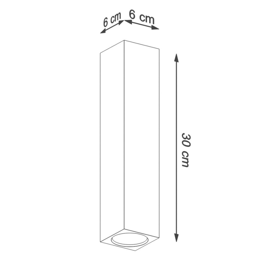 Kohdevalo KEKE 1xGU10/40W/230V 30 cm tammi
