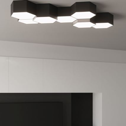Kattovalo SUNDE 2xE27/60W/230V 15,5 cm musta