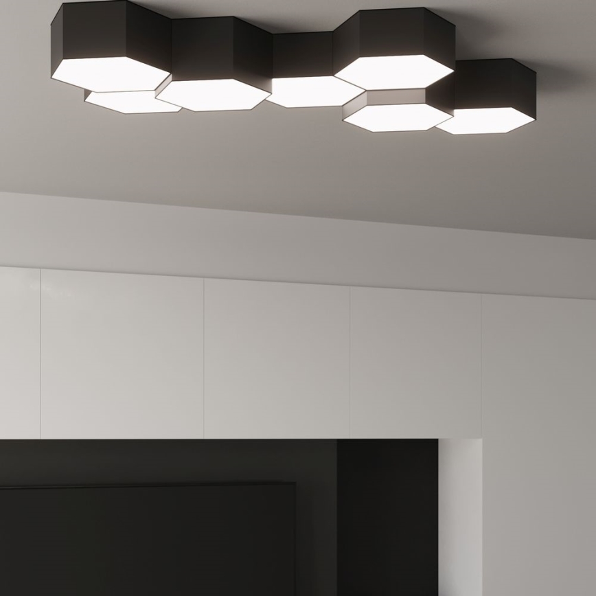 Kattovalo SUNDE 2xE27/60W/230V 15,5 cm musta