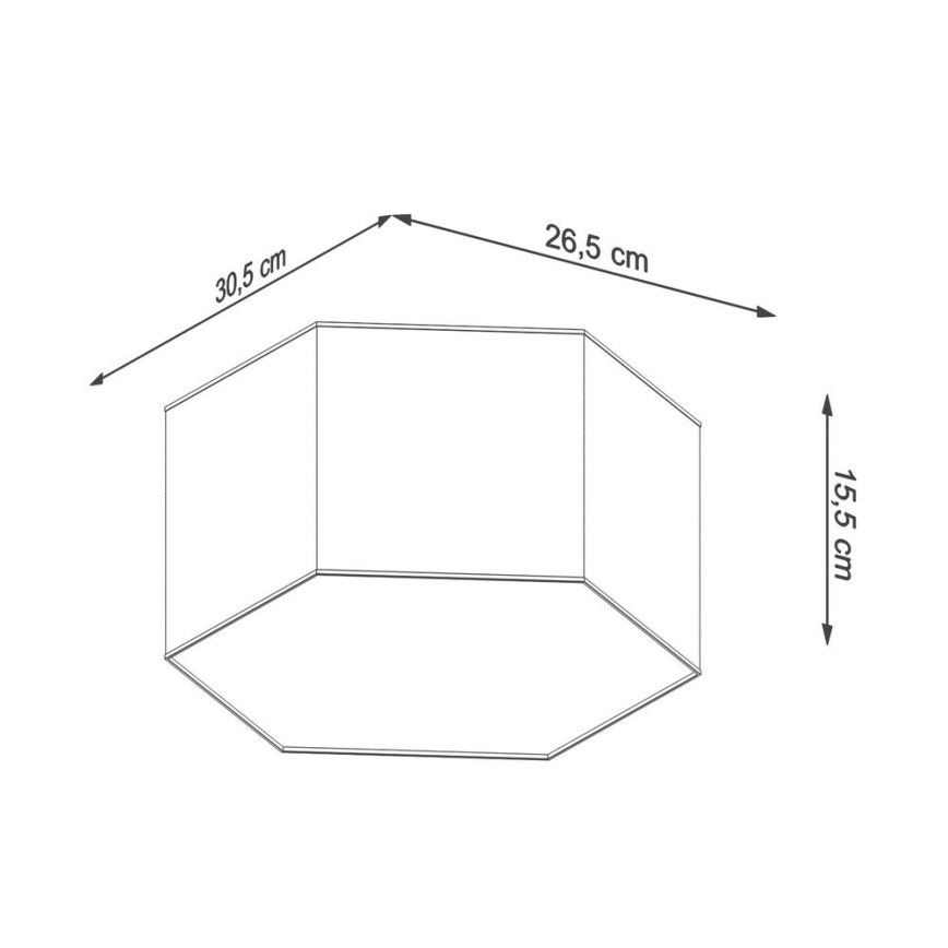 Kattovalo SUNDE 2xE27/60W/230V 15,5 cm musta