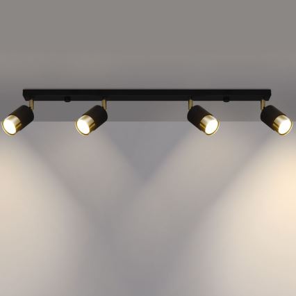 Kohdevalo NERO 4xGU10/40W/230V musta/kultainen