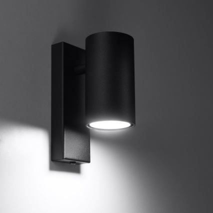 Seinävalaisin UTTI 1xGU10/40W/230V musta