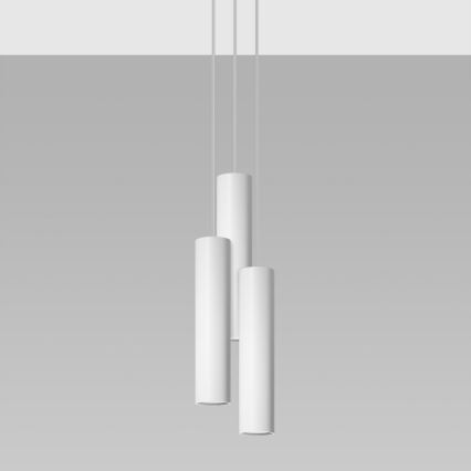 Kattokruunu johdossa LAGOS 3xGU10/10W/230V valkoinen