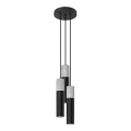 Sollux SL.1081 - Kattokruunu johdossa BORGIO 3xGU10/40W/230V betoni/metalli musta
